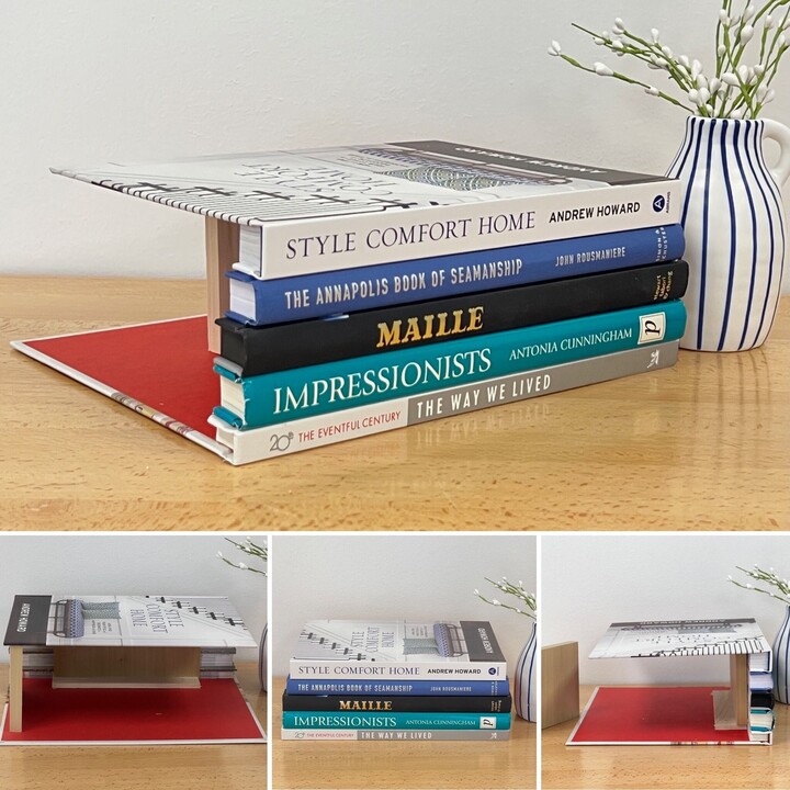 Horizontal Electronics Hider™ | Hidden Storage Hide Cover Cable Box Router Modem Cords Secret Compartment Made With Real Hardcover Books