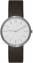 Thumbnail for your product : Uniform Wares Silver and Brown Leather M37 Two-Hand Watch