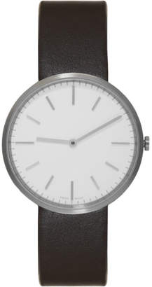 Uniform Wares Silver and Brown Leather M37 Two-Hand Watch