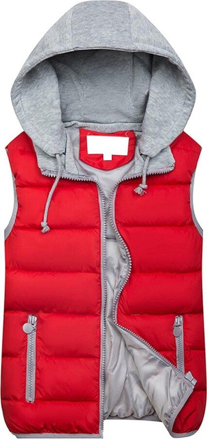 hooded sleeveless jacket