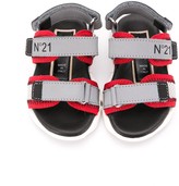 Thumbnail for your product : No21 Kids Touch-Strap Logo Sandals