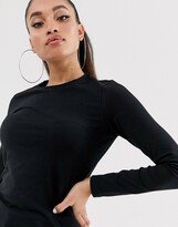 Thumbnail for your product : ASOS Petite DESIGN Petite ultimate slim fit t-shirt with long sleeves in cotton in black - BLACK