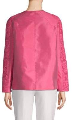 Valentino Floral Lace Silk Jacket