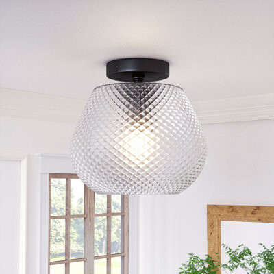 Ruthila 9.75'' 1 Light Modern Simple Semi Flush Mount Lighting For Living Room/Bedroom