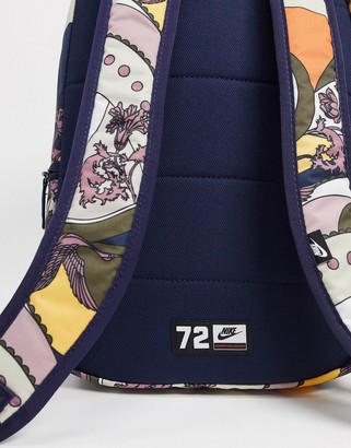 Nike floral swoosh backpack