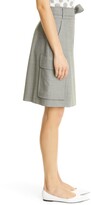 Thumbnail for your product : Max Mara Verdier Belted Stretch Virgin Wool Skirt