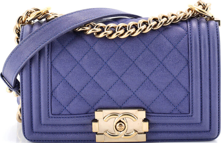 Chanel Boy Flap Bag Quilted Caviar Small