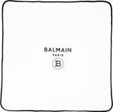 Thumbnail for your product : Balmain Kids Baby logo padded cotton blanket