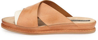 Alberto Fermani Noli Leather Crisscross Sandal, Tan