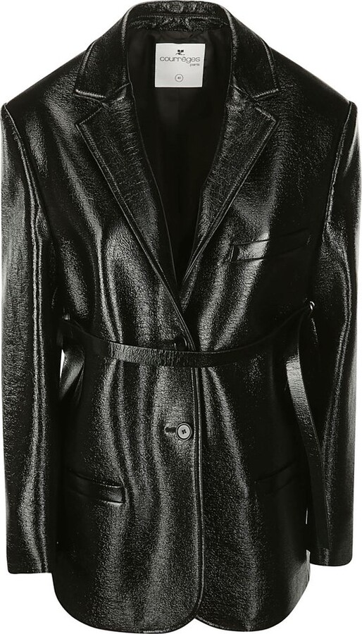 Courrèges Strap Vinyl Tailored Jacket