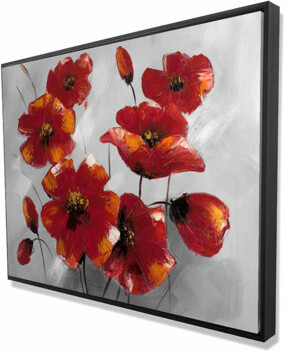 Begin Edition International Inc. Anemone Flowers - Modern Framed Canvas for Home Decor