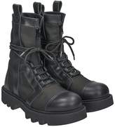 Thumbnail for your product : Helmut Lang Black Fabric And Leather Ankle Boots