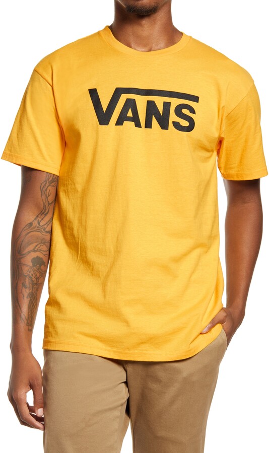 mens yellow vans shirt