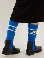 Thumbnail for your product : Givenchy Storm Ribbed-knit Chelsea Boots - Womens - Black Blue
