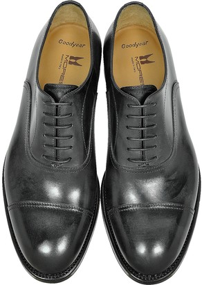 Moreschi Cardiff Black Genuine Leather Goodyear Oxford Shoe