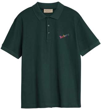 Burberry Triple Archive Logo Cotton Piqué Polo Shirt