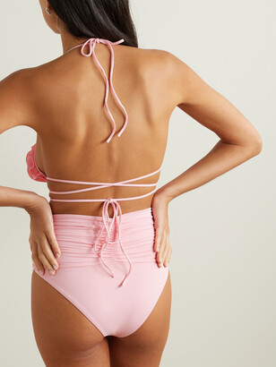 Magda Butrym Appliquéd Triangle Bikini Top - Pink Magda Butrym Appliquéd Triangle Bikini Top - Pink