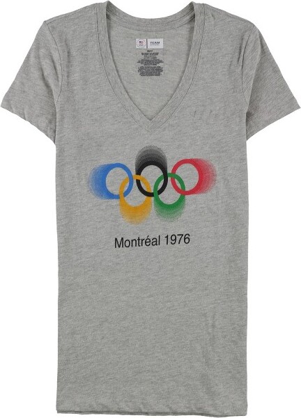 Old Navy Womens Montreal 1976 Graphic T-Shirt, Grey, X-Small