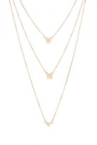 Thumbnail for your product : Stephan & Co Shapes Charm Triple Strand Necklace