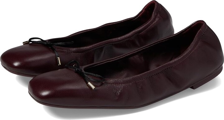 Stuart Weitzman Bardot Bow Flat (Cabernet) Women's Shoes - ShopStyle