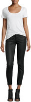 Thumbnail for your product : Current/Elliott The Stiletto Coated Cropped Jeans, Black