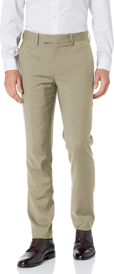 Louis Raphael LUXE Men's 100% Wool Pleated Dress Pant with Hidden