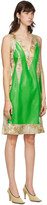 Thumbnail for your product : Kwaidan Editions SSENSE Exclusive Green Satin & Latex Dress