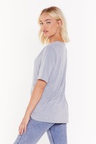 Thumbnail for your product : Nasty Gal Womens Baggy Scoop Neck Relaxed T-Shirt - Grey - 4
