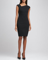 Thumbnail for your product : DKNY Cap-Sleeve Dress with Asymmetric Pleats