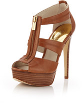 Thumbnail for your product : MICHAEL Michael Kors Berkley Leather T-Strap Sandal, Luggage