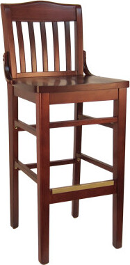 H&D Restaurant Supply, Inc. Solid Wood 29" Bar Stool