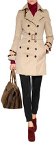 Thumbnail for your product : Burberry Short Cotton Queensborough Trench in Honey