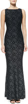 Thumbnail for your product : Alice + Olivia Sachi Open-Back Lace Gown, Gray