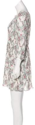 Anine Bing Pleated Floral Print Dress
