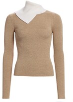 Thumbnail for your product : See by Chloe Bicolor Rib-Knit Merino Wool Sweater