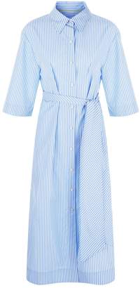 Diane von Furstenberg Striped Belted Shirt Dress