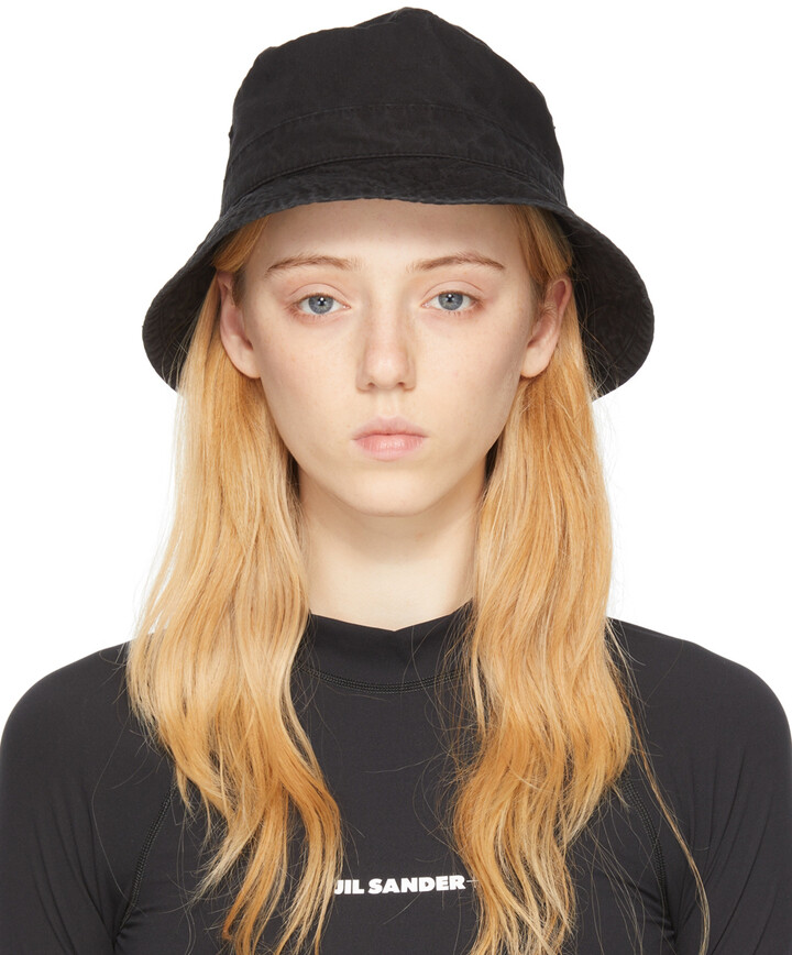 Jil Sander Black Cotton Bucket Hat ShopStyle