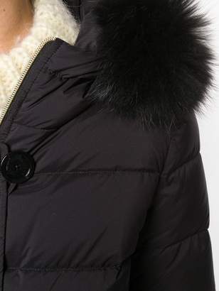 Herno fox fur trimmed hood padded coat