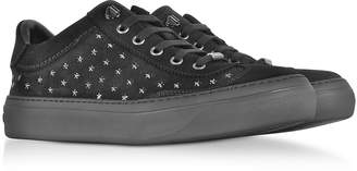 Jimmy Choo Ace UMP Black Suede w/Stars Lace up Sneakers