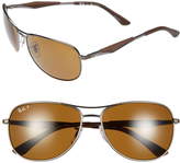 Thumbnail for your product : Ray-Ban 62mm Polarized Steel Aviator Sunglasses