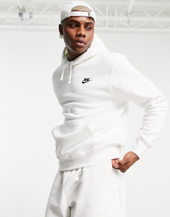 Nike Club hoodie in white - ShopStyle