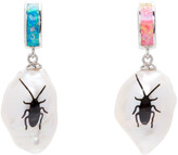 Thumbnail for your product : I'm Sorry by Petra Collins SSENSE Exclusive White Jiwinaia Edition Pearl Cockroach Earrings