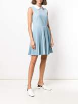 Thumbnail for your product : RED Valentino embellished collar pleated dress