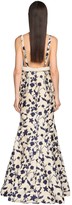 Thumbnail for your product : Brock Collection Flower Embroidered Satin Long Dress