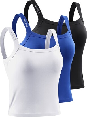Neleus Women's 3 Pack Compression Shirts Long Sleeve Yoga Athletic