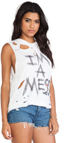 Thumbnail for your product : Lauren Moshi Roxanne I'm a Mess Vintage Muscle Tee