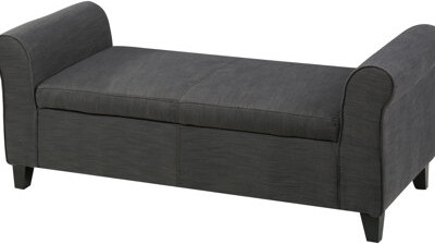 Winston Porter Modern Upholstered Storage With Rolled Arms For Compact Area Furnishings Stylish Storage Ideal Small Space Decoration