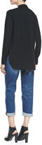 Thumbnail for your product : Eileen Fisher High-Low Button-Front Shirt & Stretch Boyfriend Jeans