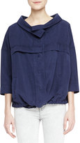 Thumbnail for your product : J Brand Jeans Bapsi Faded Denim Poncho Jacket