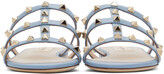 Thumbnail for your product : Valentino Garavani Blue Rockstud Cage Sandals